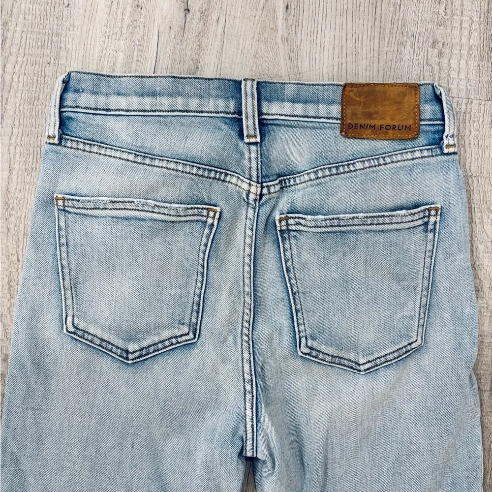 Denim Forum Aritzia Arle High Rise Straight Leg Jeans Raw Hem Size 26 - Picture 8 of 8